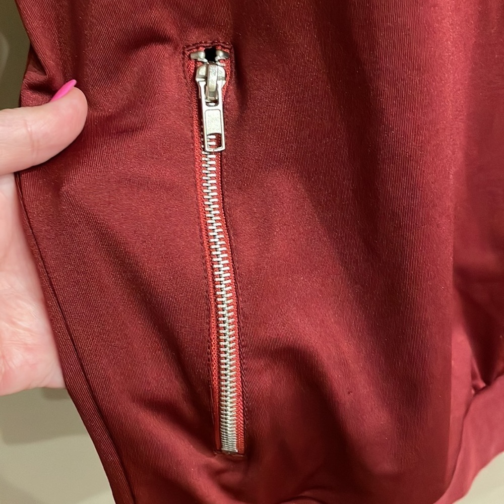 ASOS mens slight satin stretch sweatshirt with metal zippered front pockets L - Picture 4 of 13